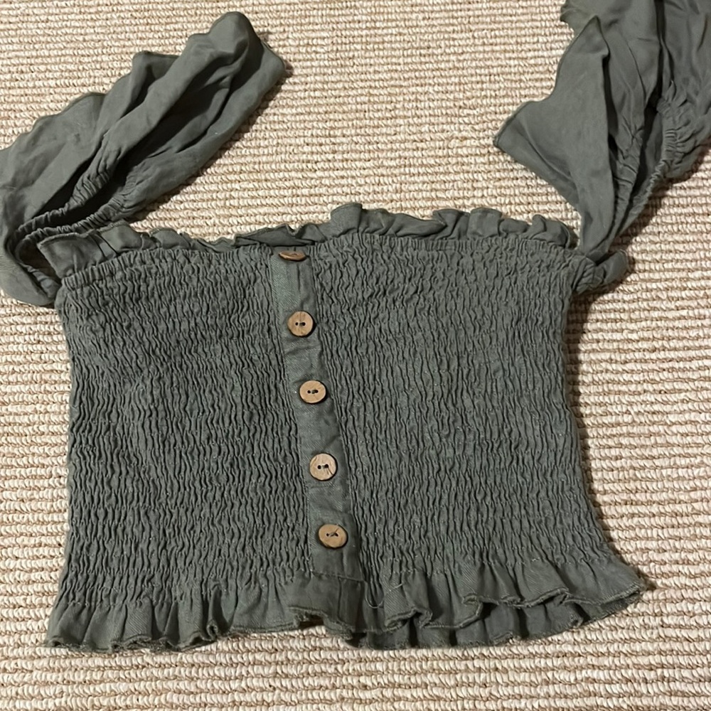 Vintage Havana Green Crop Top